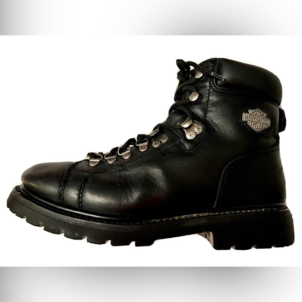 Harley Davidson Dipstick Boots Men's Size 8.5 Black Leather Motorcycle D91610 - Picture 11 of 16